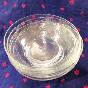 Princess House clear bowls set of 5